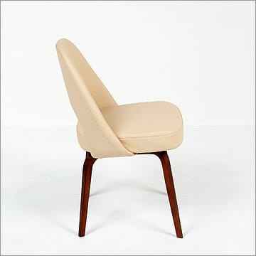 Saarinen Style: Executive Side Chair Wood Legs
