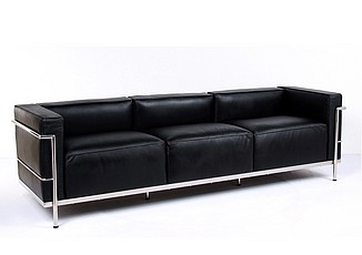Show product details for Grande Sofa - Premium Black Leather