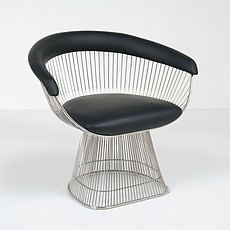 Show product details for Platner Wire Frame Lounge Chair -  Premium Black