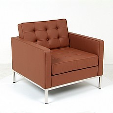 Show product details for Florence Knoll Lounge Chair - Cocoa Brown Leather