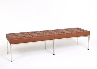 Florence Knoll 72 inch Bench - Cocoa Brown Leather
