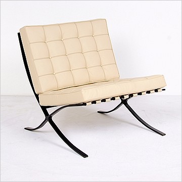 Barcelona Chair Replica - Black Frame