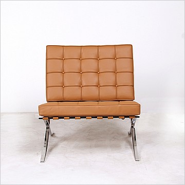 Exhibition Chair - Earth Tan Leather