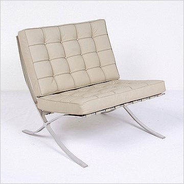 Exhibition Chair - Khaki Tan Leather