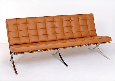 Exhibition Sofa - Golden Tan Leather