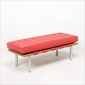 Exhibition Narrow Bench - Premium Red