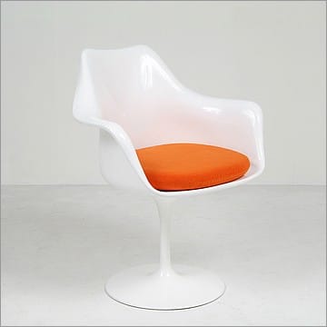 Saarinen Style: Tulip Arm Chair - Upholstered Seat