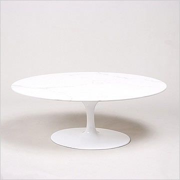 Tulip Coffee Table Oval - Imitation Quartz