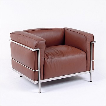 Grande Feather Relaxed Lounge Chair - Cocoa Brown
