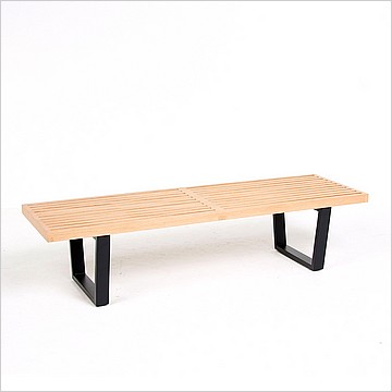 George Nelson Slat Bench - 60 inch - Ash Natural
