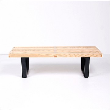George Nelson Slat Bench - 48 inch - Ash Natural