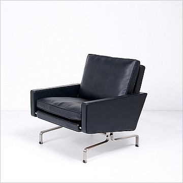 PK31 Lounge Chair - Scandinavian Black Leather
