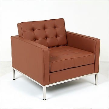 Florence Knoll Lounge Chair - Cocoa Brown Leather