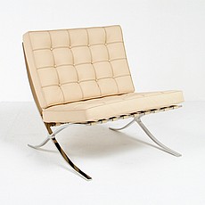 Mies van der Rohe: Exhibition Chair - Cafe au Lait Leather