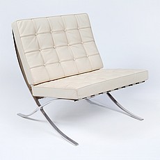 Mies van der Rohe: Exhibition Chair - Ivory Leather