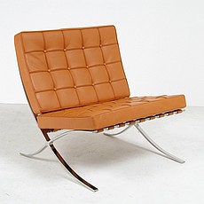 Mies van der Rohe: Exhibition Chair - Golden Tan Leather