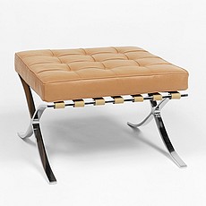 Mies van der Rohe: Exhibition Ottoman - Neutral Tan Leather