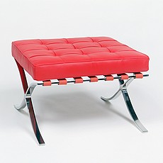Mies van der Rohe: Exhibition Ottoman - Red Leather