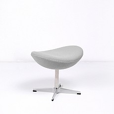 Show product details for Jacobsen Egg Ottoman - Smoke Gray