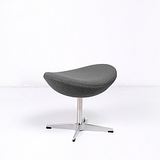 Show product details for Jacobsen Egg Ottoman - Mica Gray