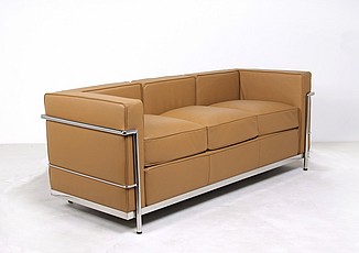 Show product details for Petite Sofa - Earth Tan Leather