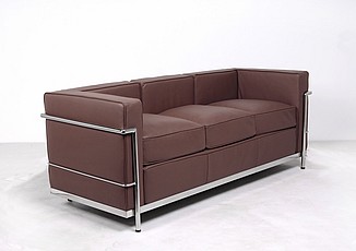 Show product details for Petite Sofa - Java Brown Leather