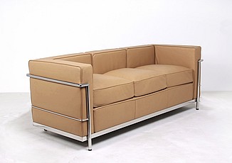 Show product details for Petite Sofa - Driftwood Tan Leather