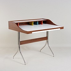 Show product details for George Nelson Swag Desk - Walnut Finish