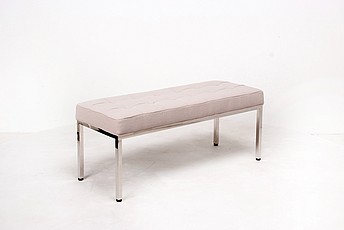 Show product details for Florence Knoll 42 Inch Bench - Putty Tan Fabric - No Buttons