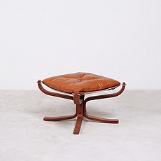 Show product details for Sigurd Ressell Style: Falcon Footstool with Wood Frame
