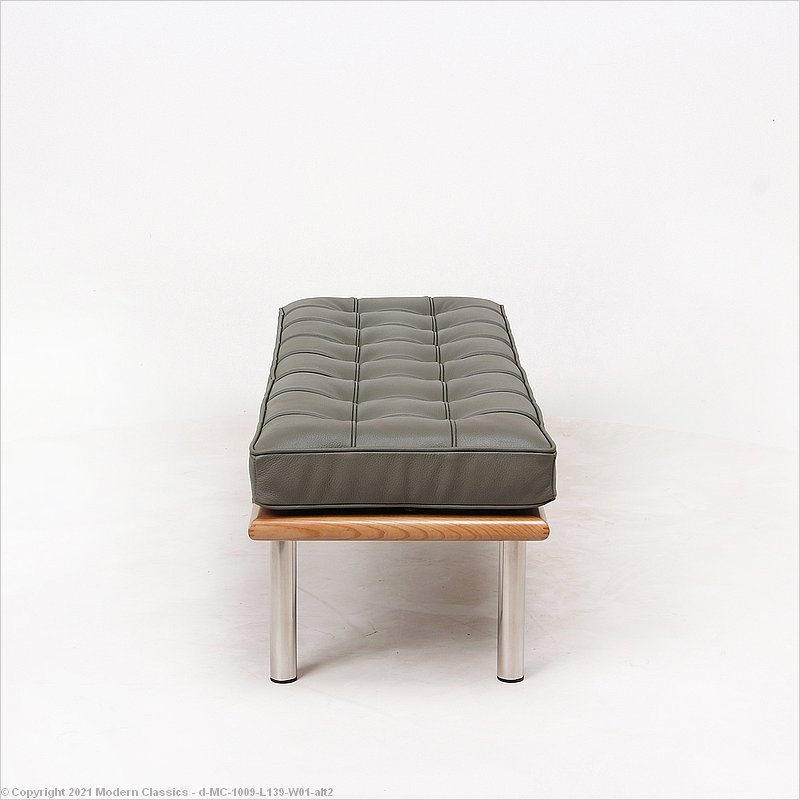 Barcelona Bench Narrow Charcoal Gray | Mies van der Rohe | Knoll Knock-off  by