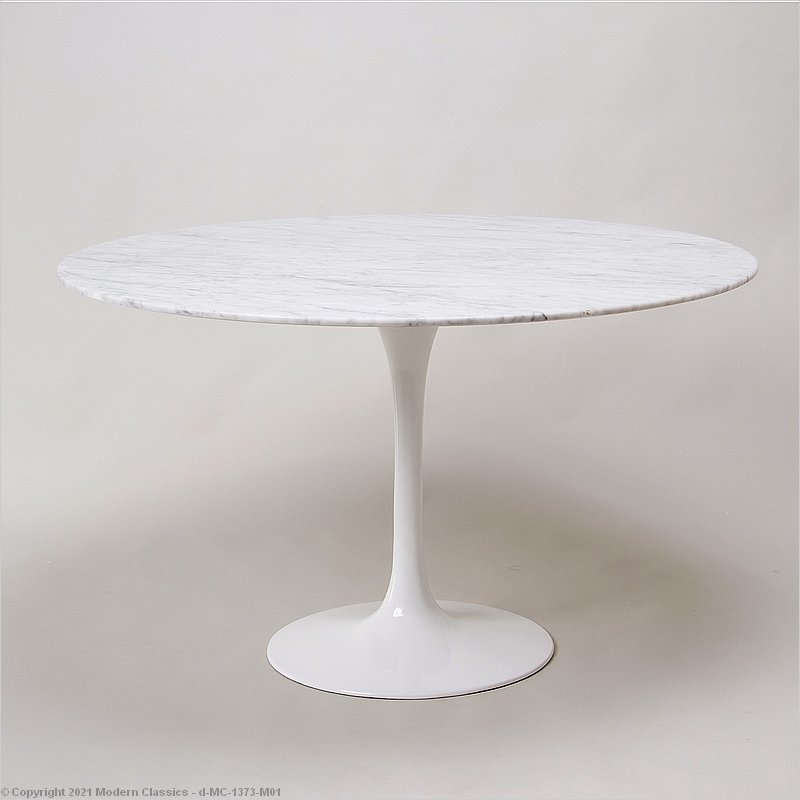 Tulip Dining Table Round 48 Inch, 48 Round White Pedestal Dining Table