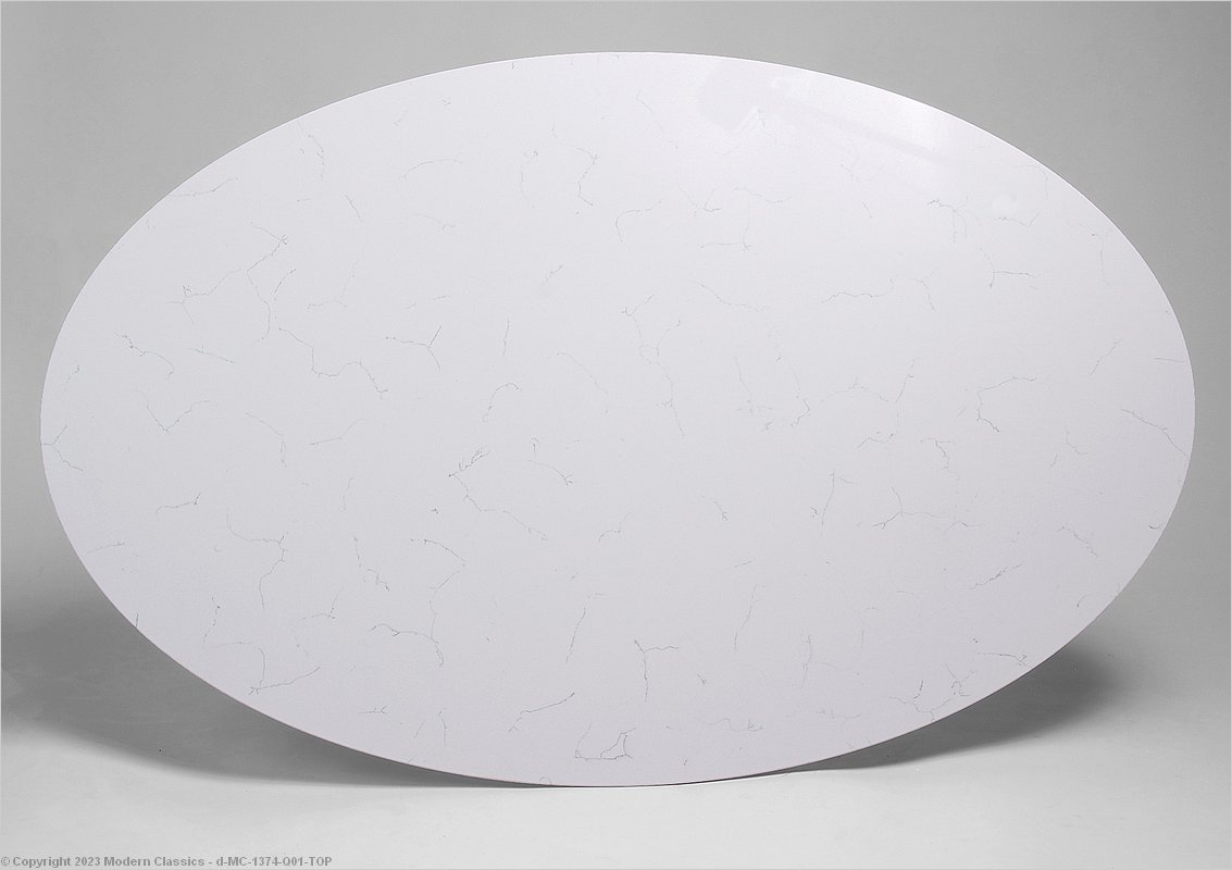 Tulip Dining Table Small Oval Quartz Top (Old Style) Eero Saarinen
