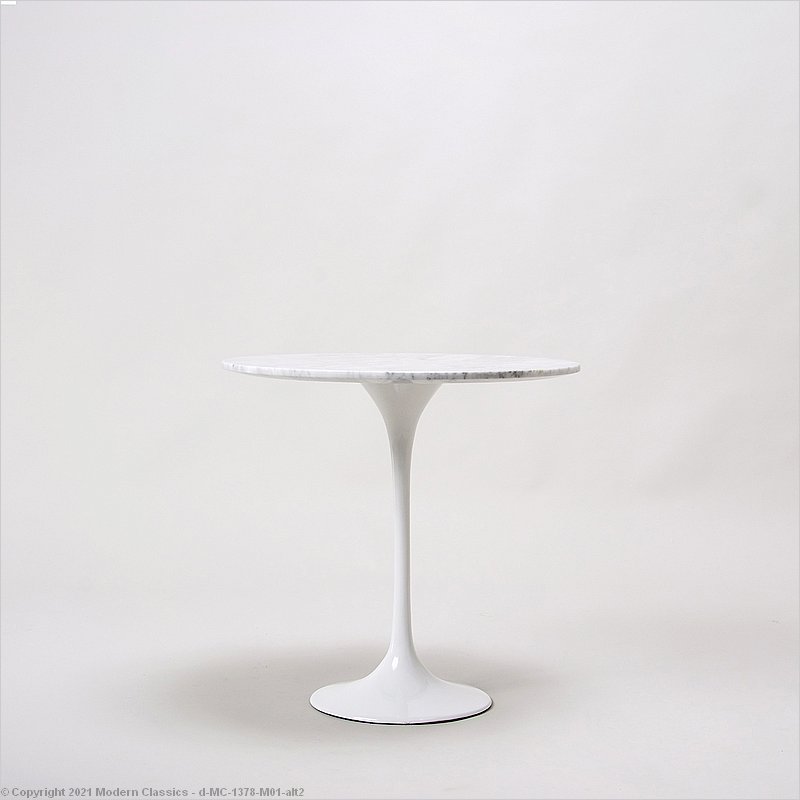 Tulip Side Table Round Imitation Quartz Eero Saarinen Knoll Knock
