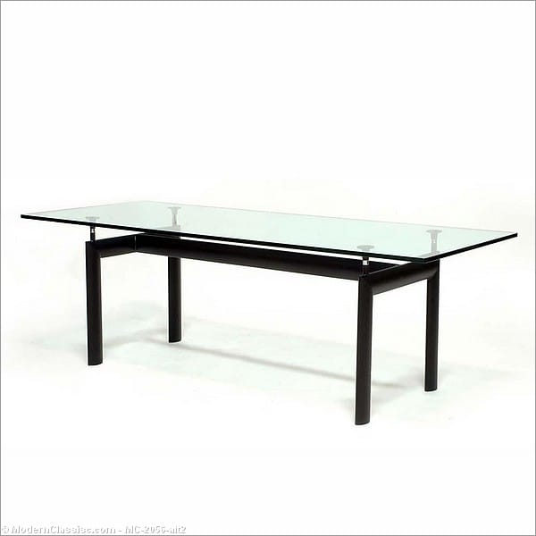 Le corbusier cheap glass table