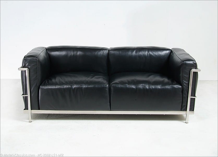 Corbusier Style Grande Feather Relaxed Loveseat