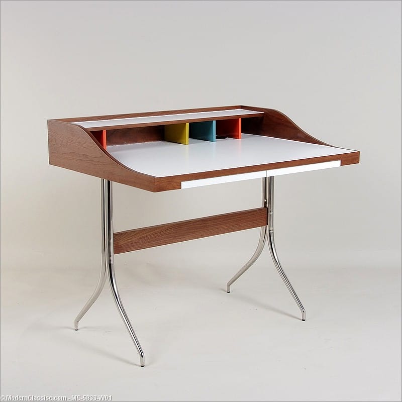 Nelson Swag Leg Desk, Walnut at Design Within Reach