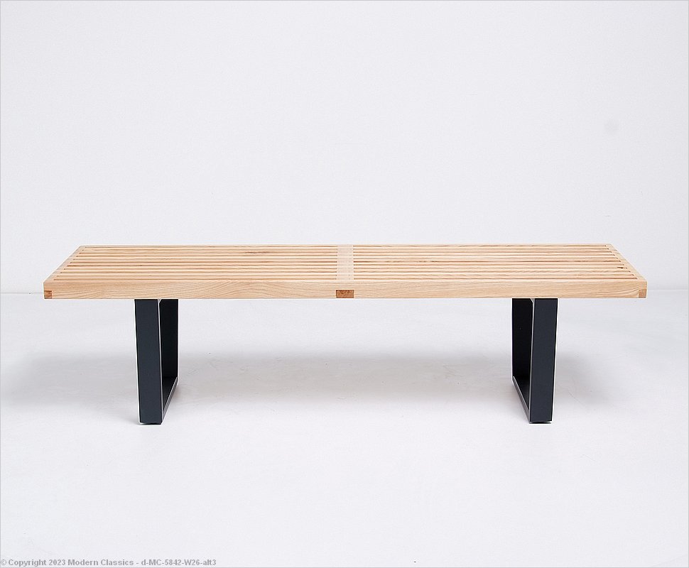 George Nelson Style Slat Bench 60 Inch Replica made by ModernClassics