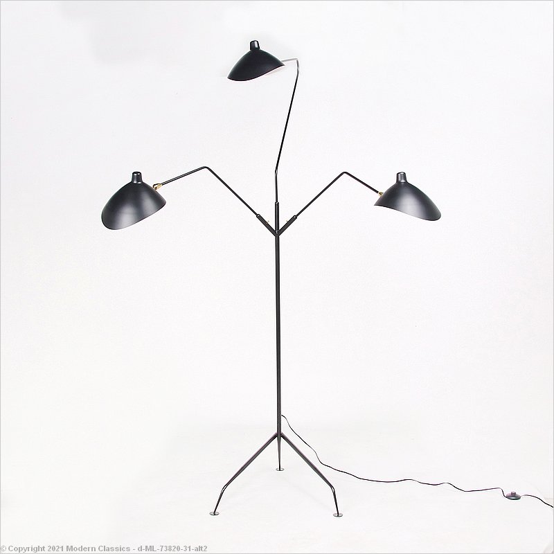3 Arm Floor Lamp Designed By Serge, Floor Lamp Styles 2021