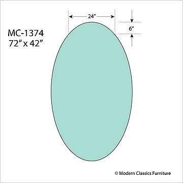 Saarinen Style: Tulip Dining Table Oval - Small