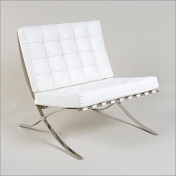 Exhibition Chair - Arctic White Leather