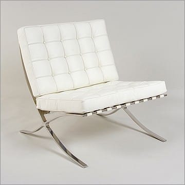 Exhibition Chair - Polar White Leather