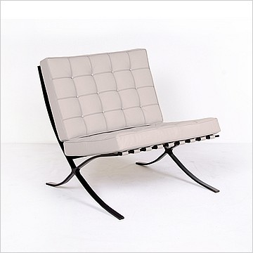 Barcelona Chair with Dark Frame