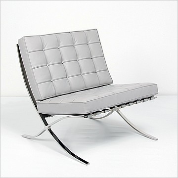 Exhibition Chair - Fog Gray Leather
