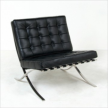 Exhibition Chair - Premium Black Leather