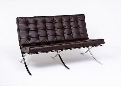 Exhibition Loveseat - Java Brown Leather