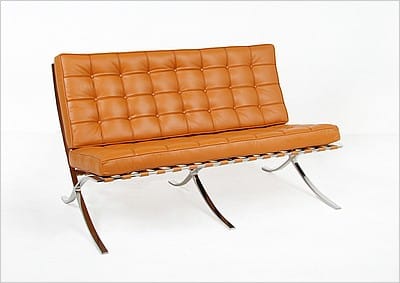 Exhibition Loveseat - Golden Tan Leather