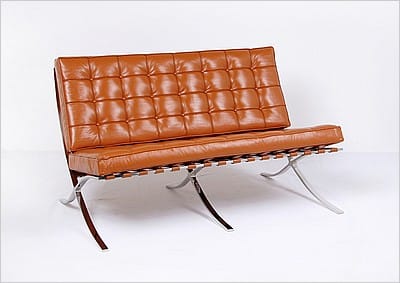 Exhibition Loveseat - Honey Tan Leather