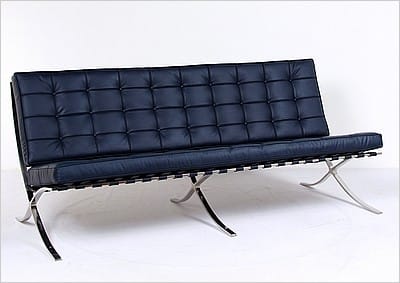 Exhibition Sofa - Navy Blue Leather