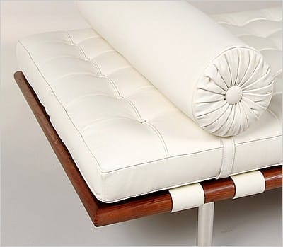 Exhibition Daybed - Polar White Leather